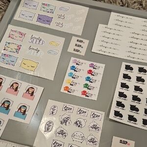 Sleep Assorted Planner Sticker Sheets Bundle - Sleeping Theme